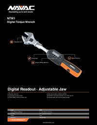 Thumbnail of document Data Sheet - NTW1 - Digital Torque Wrench